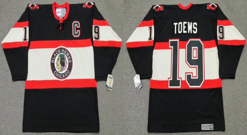 2019 Men Chicago Blackhawks #19 Toews CCM NHL jerseys